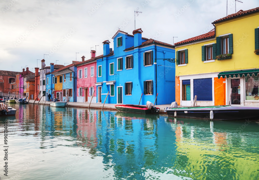 Overview of the Burano canal