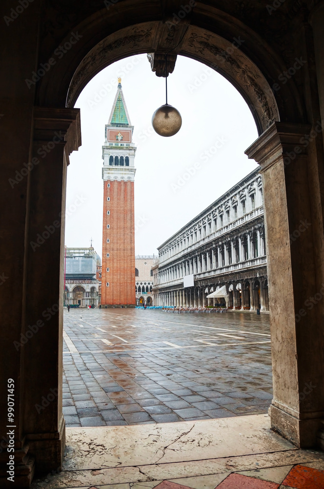 San Marco square in Venice, Italy early