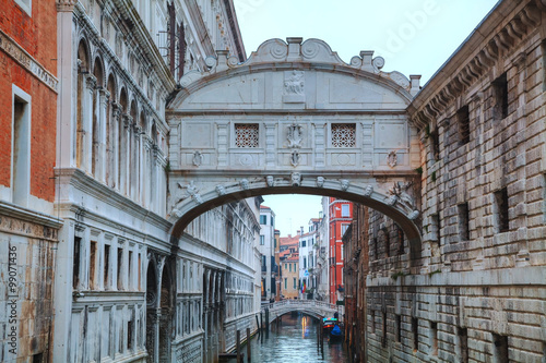 Bridge of sighs in Venice, Italy