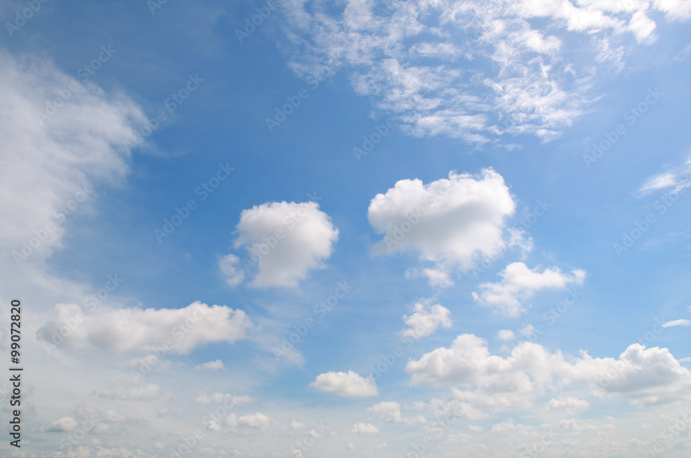 Fototapeta premium light cumulus clouds in the blue sky