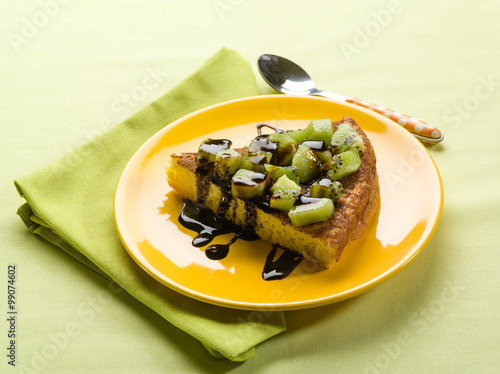 kiwi cake with chocolate photo