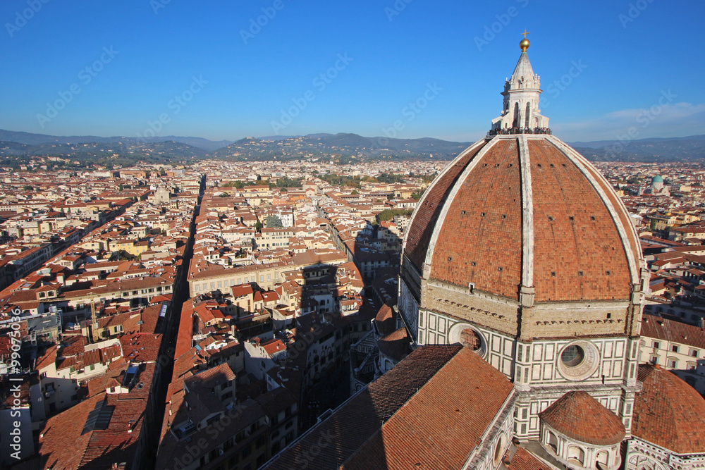 FLORENCE, ITALY - NOVEMBER, 2015: World heritage site, Brunelleschi dome and city landscape