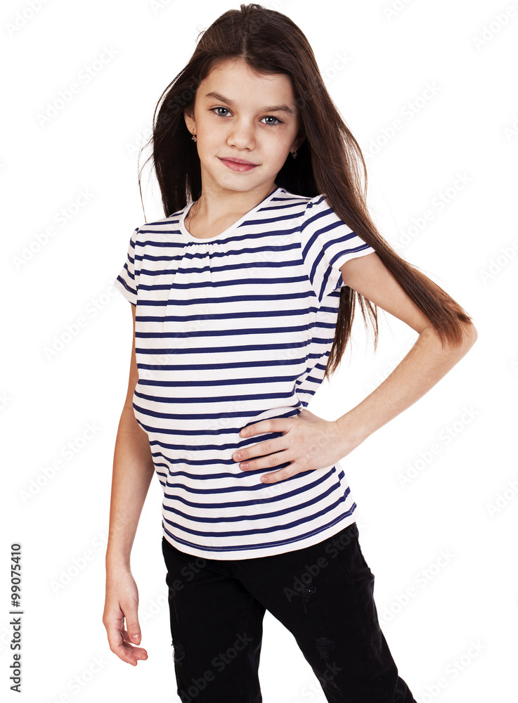 Portrait of a charming brunette little girl Portrait of a charming brunette little girl
