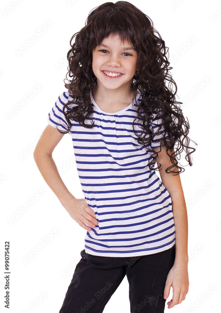 Portrait of a charming little girl smiling at camera Portrait of a charming little girl smiling at camera