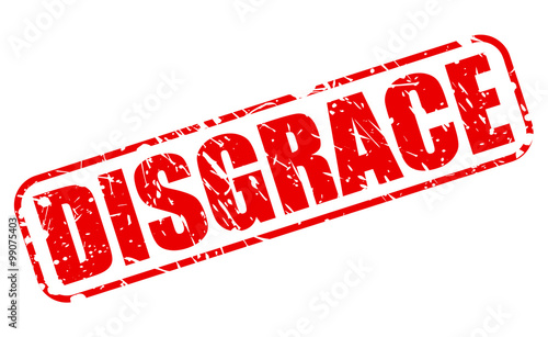 DISGRACE red stamp text