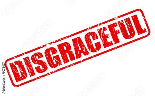 DISGRACEFUL red stamp text
