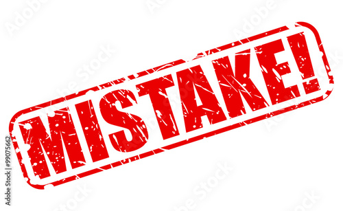 MISTAKE red stamp text