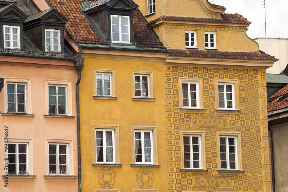 Fototapeta premium Warsaw old buildings