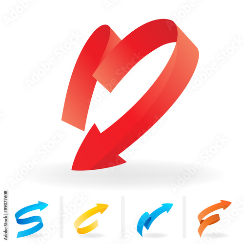 Free Download Colourful ribbon arrows set collection. Vector illustration. - GFXLoad