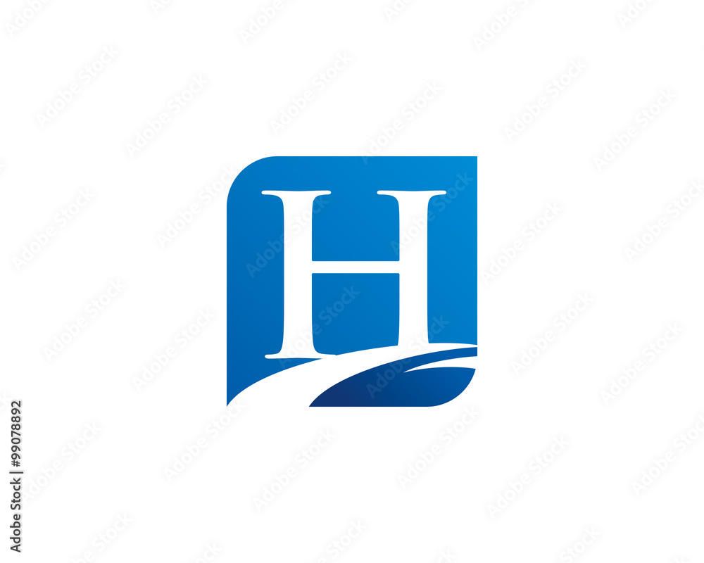 H letter and Path Logo Icon H letter and Path Logo Icon
