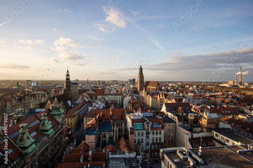 Wroclaw evening in winter