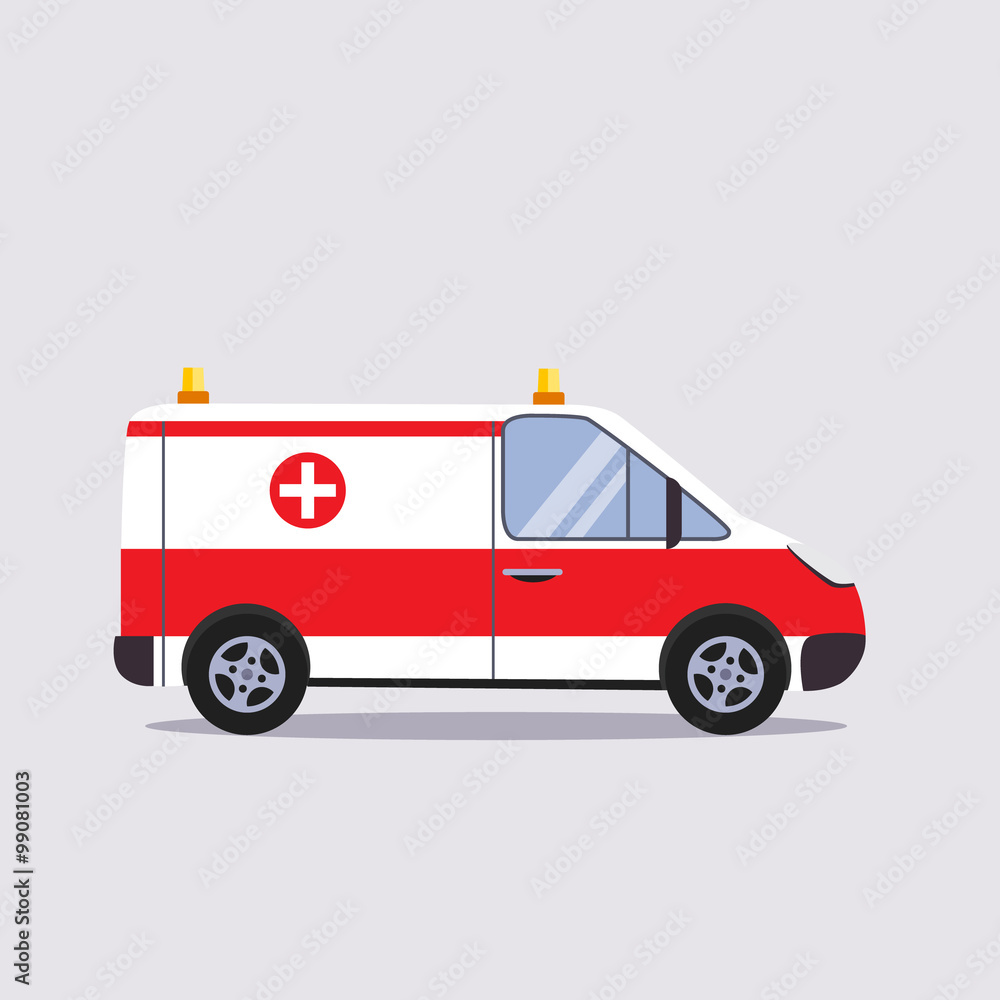 Insurance and Ambulance Vector Illustartion Insurance and Ambulance Vector Illustartion