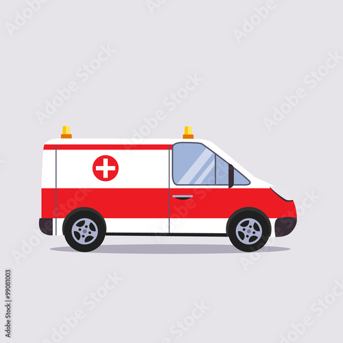 Insurance and Ambulance Vector Illustartion