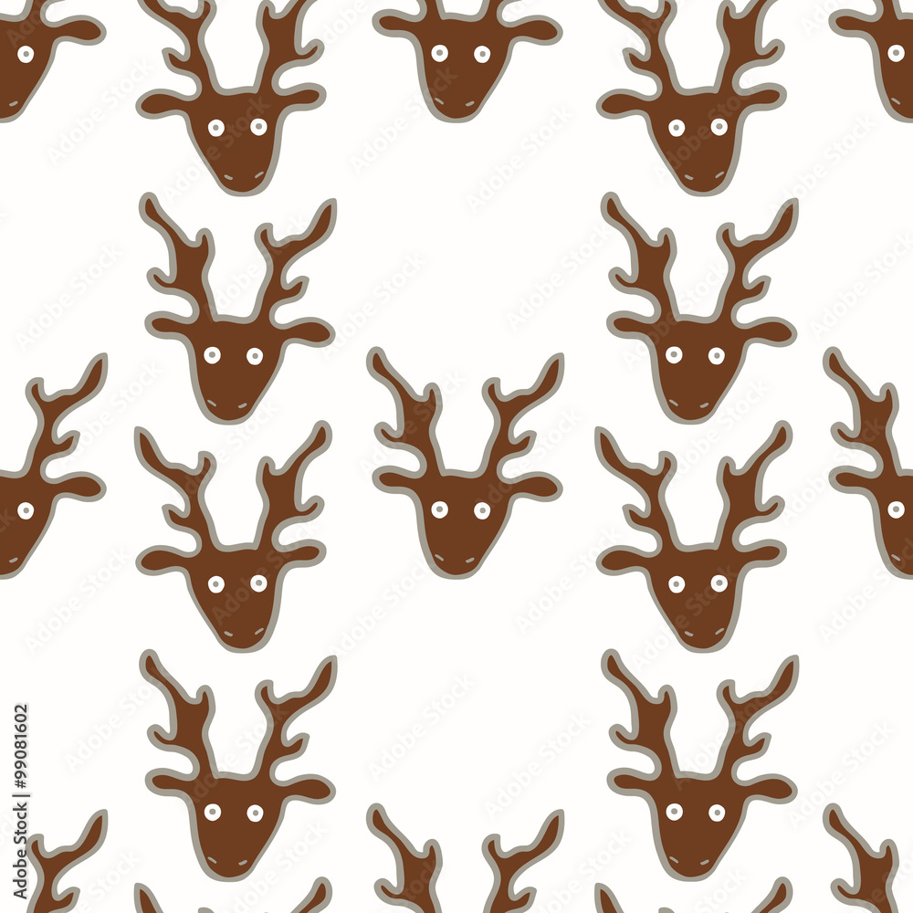 seamless pattern with funny crazy deers seamless pattern with funny crazy deers