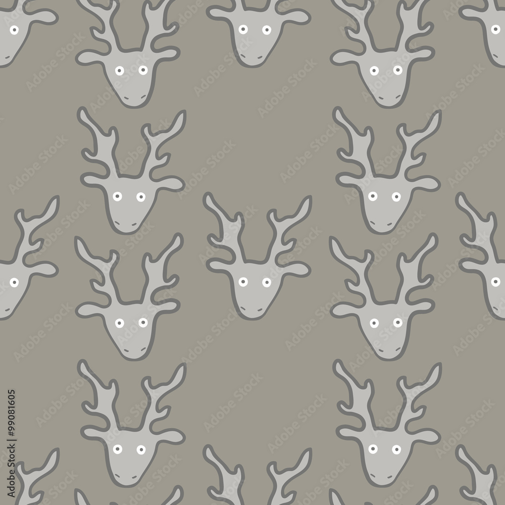 seamless pattern with funny crazy deers seamless pattern with funny crazy deers