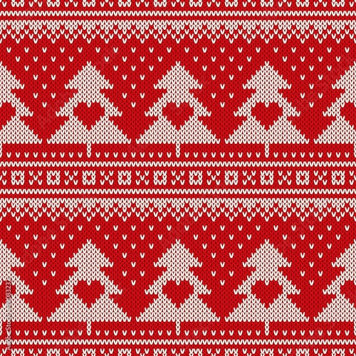 Fair Isle Sweater Design. Seamless Knitted Pattern