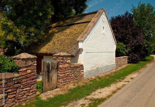 Typical houses in the old town of a small village next to lake Balaton, Hungary