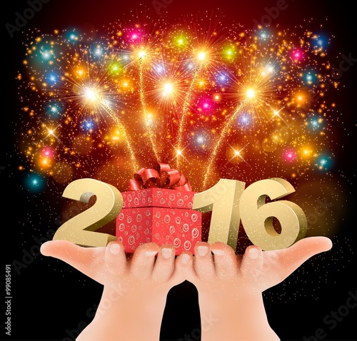Happy new year 2016! New year design template Vector illustratio