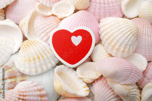  Valentine Heart with seashells