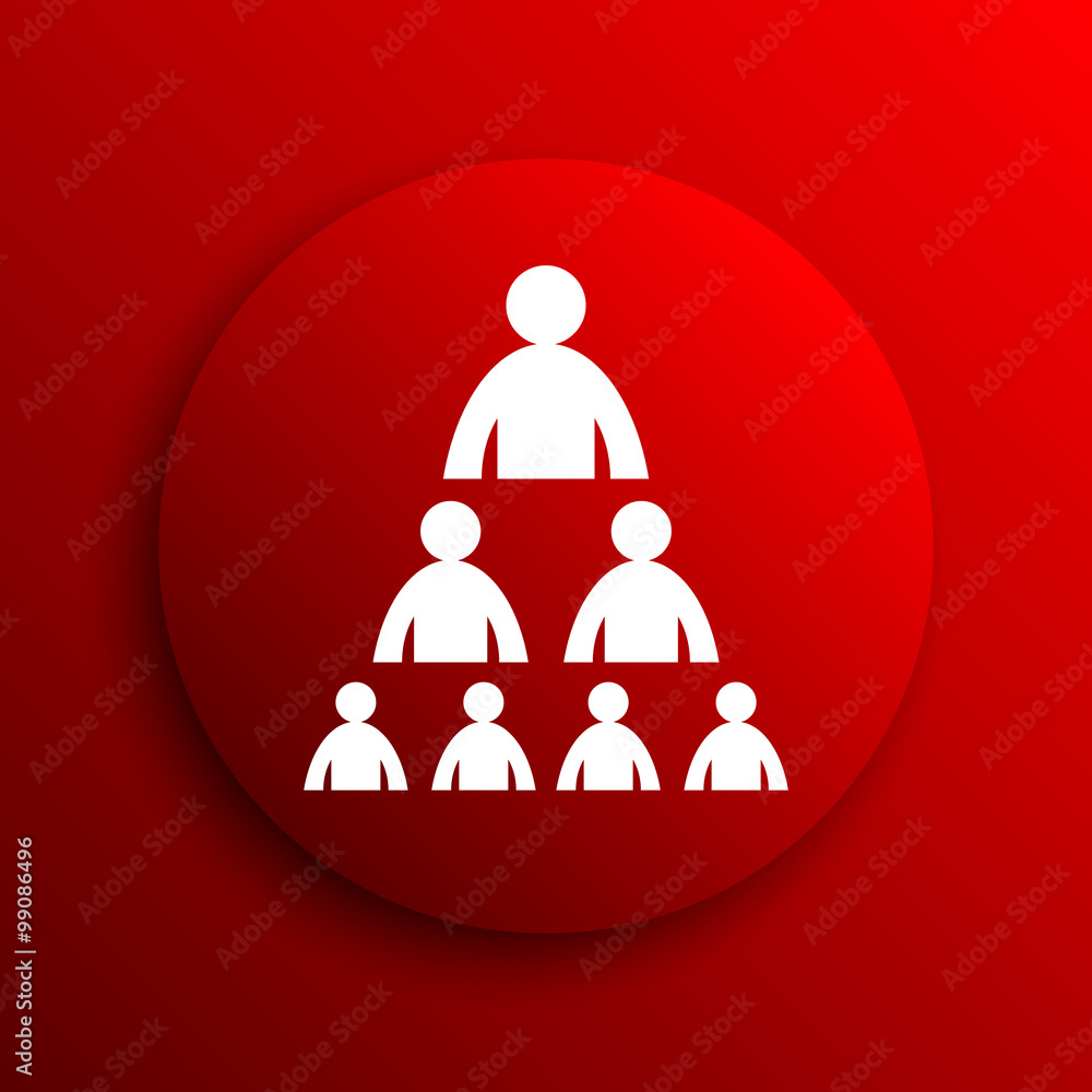 Organizational chart with people icon Organizational chart with people icon