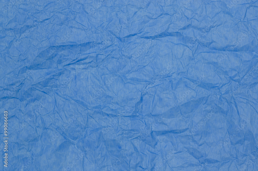 blue creased tissue paper background