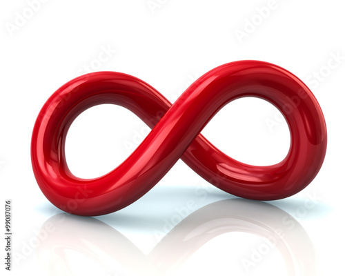 Red infinity symbol
