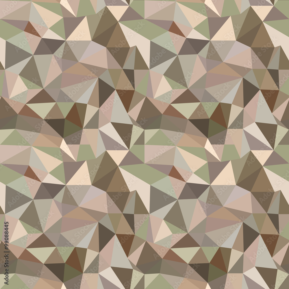 Obraz premium Seamless vector pattern. Abstract brown background with triangles.