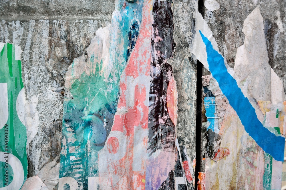 Fototapeta premium Torn posters