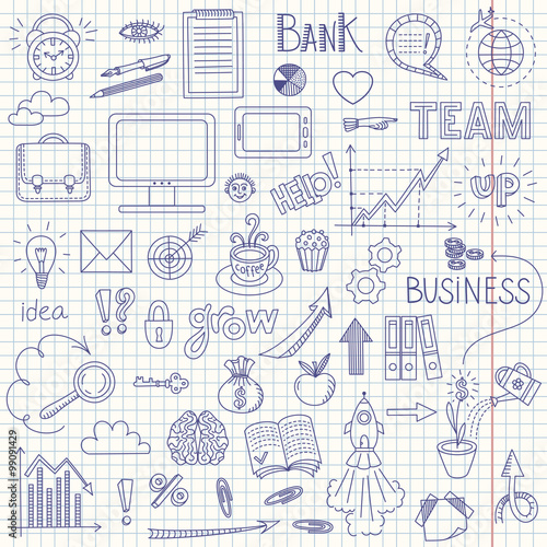Business doodle background