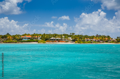 view of the island in the Caribbean Sea