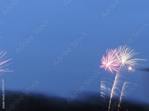 Canvas Print Firework / New years eve, early evening.