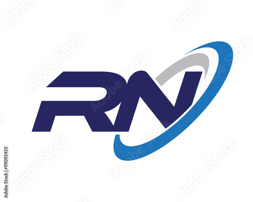 RN Letter Swoosh Network Logo