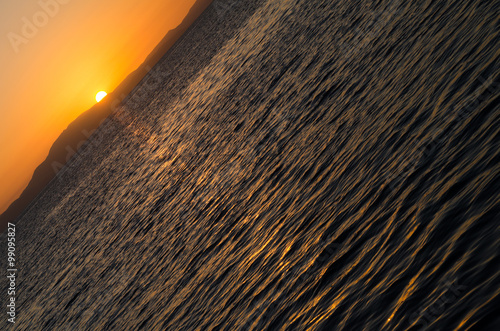 Beautiful sunset over the pacific