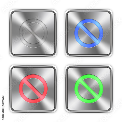 Color blocked steel buttons