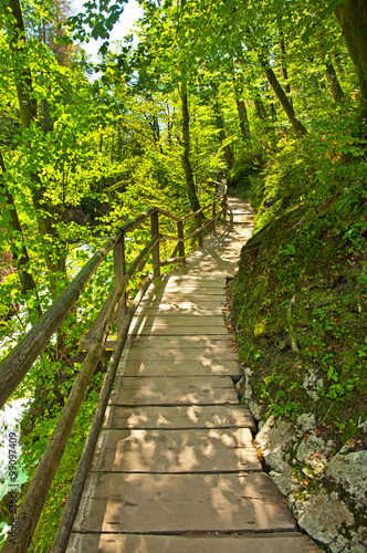 Vintgar gorge and wooden path Bled Slovenia