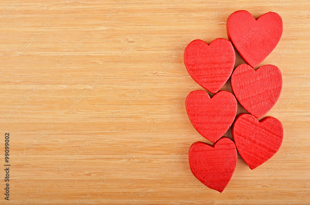 Heart on wooden background Heart on wooden background
