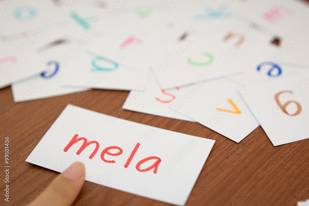 Italian; Learning the New Word with the Alphabet Cards; Writing Italian; Learning the New Word with the Alphabet Cards; Writing