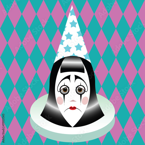Pierrot. Vector illustration.