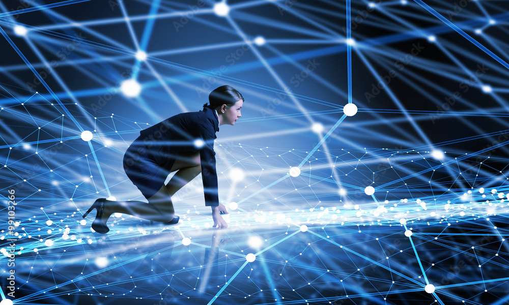 Obraz premium She is ready to challege it