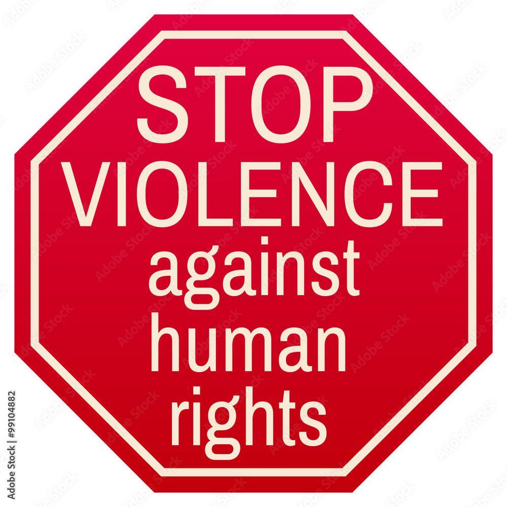 vector stop violence against human rights red symbol, isolated on white background vector stop violence against human rights red symbol, isolated on white background