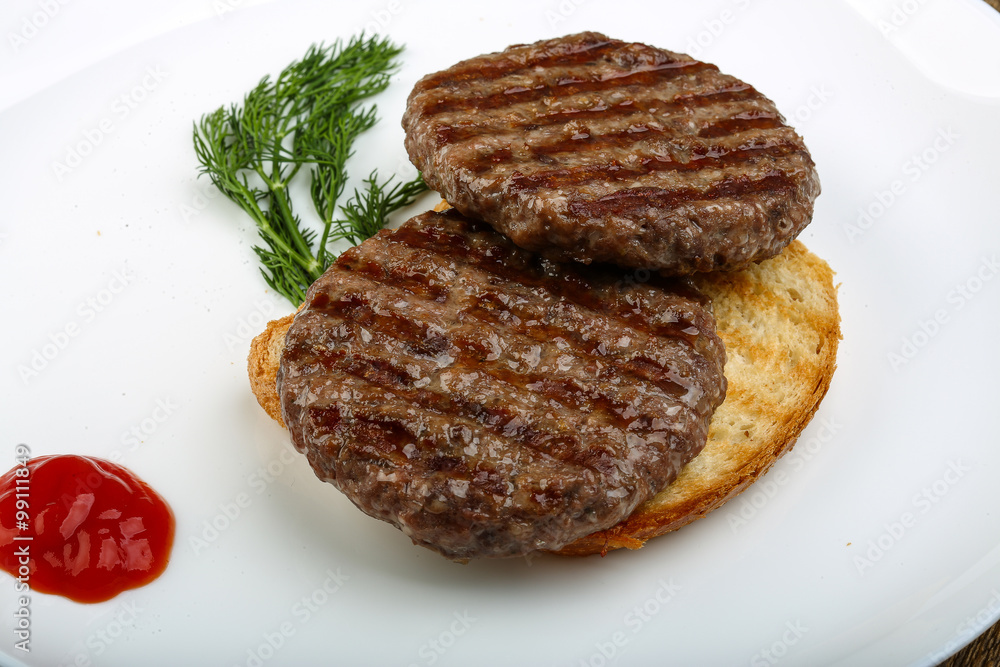 Grilled burger cutlet Grilled burger cutlet