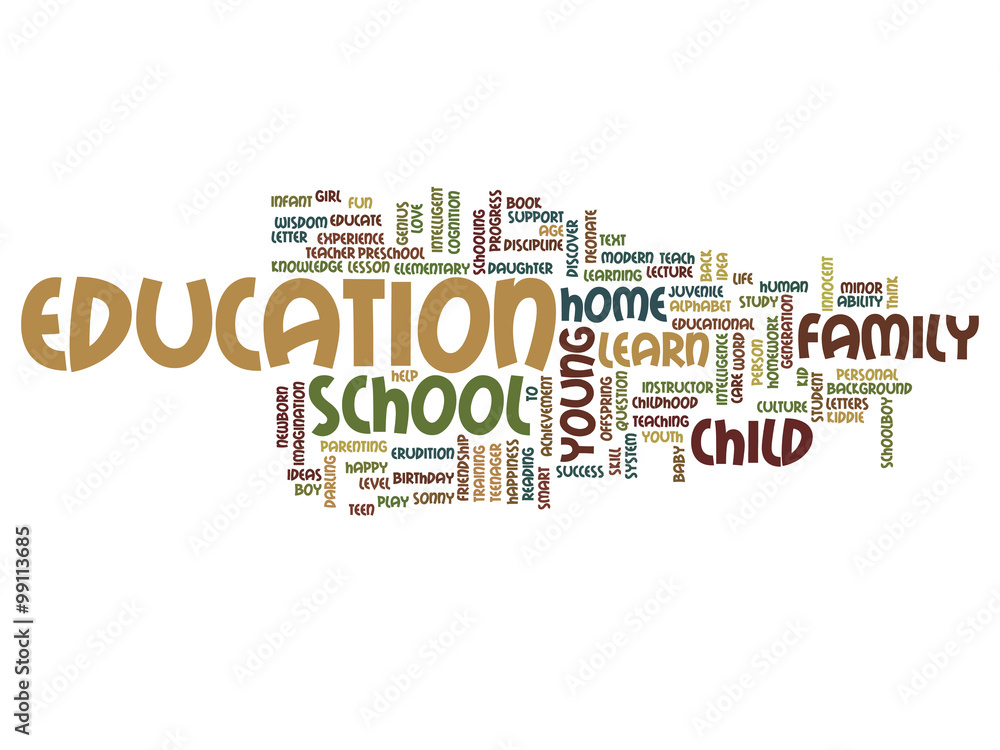 Conceptual education word cloud