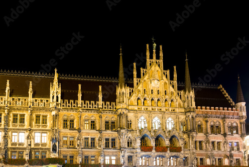 Illuminated Town Hall of Munich
