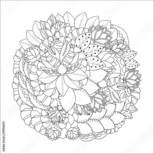 stock vector doodle pattern. black and white