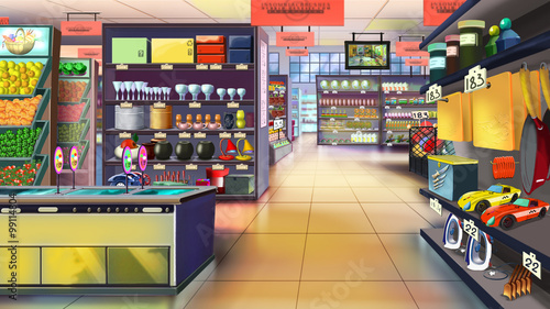 Supermarket interior. Image 02