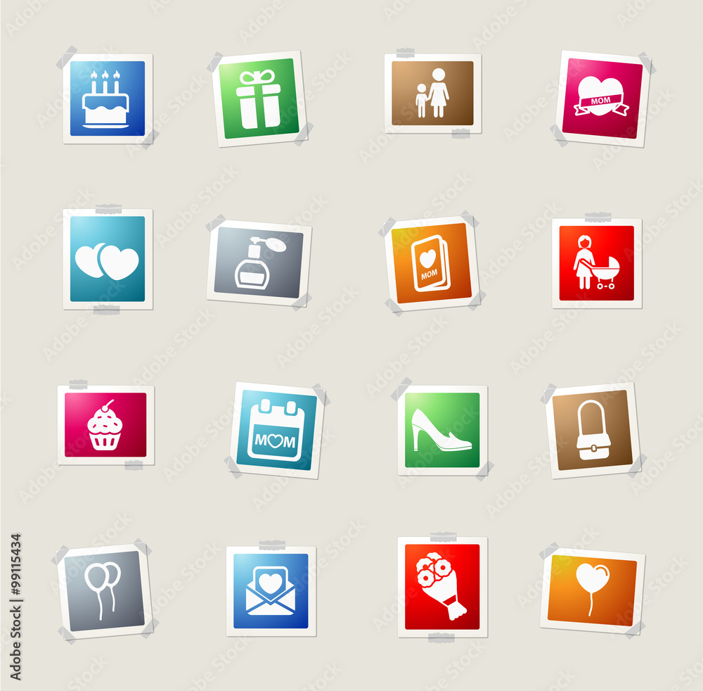 Mothers day simply icons Mothers day simply icons