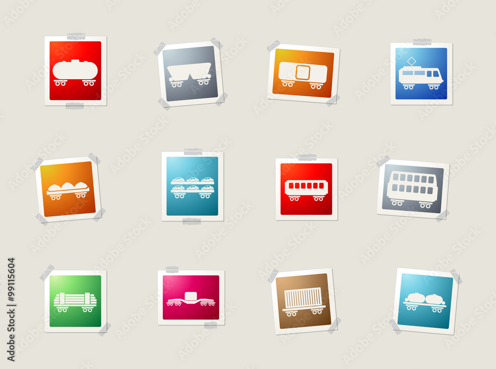 rail-freight traffic icons