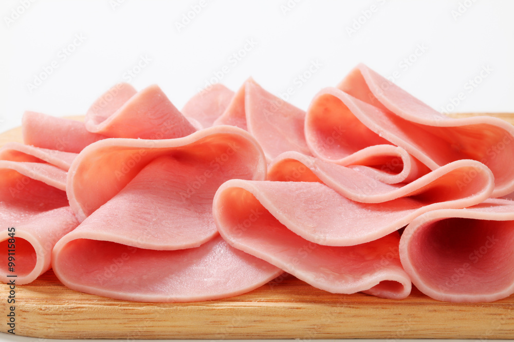 Thin slices of ham Thin slices of ham
