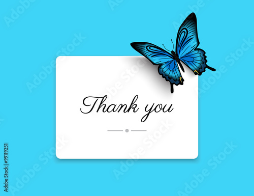 Thank you blank card