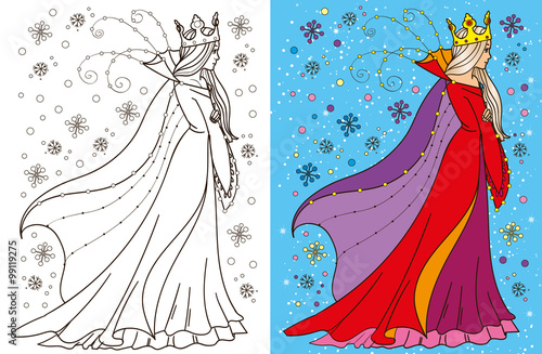 Colouring Book Of Snow Queen